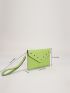 Eyelet Detail Flap Square Bag
