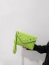 Eyelet Detail Flap Square Bag