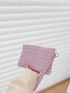 Crocodile Embossed Square Bag With Wristlet