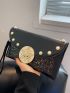 Rhinestone Star & Faux Pearl Decor Flap Square Bag