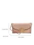 Rhinestone Star & Faux Pearl Decor Contrast Piping Square Bag