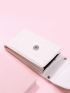 Crocodile Embossed Buckle Decor Flap Phone Wallet
