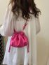Mini Drawstring Design Ruched Bag