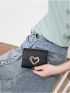 Heart Decor Flap Small Wallet