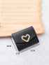 Heart Decor Flap Small Wallet