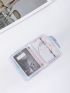 Holographic Snap Button Flap Card Holder