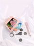 Clear Panel Heart Patch Decor Waterproof Coin Purse