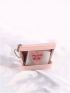 Clear Panel Heart Patch Decor Waterproof Coin Purse