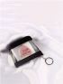 Clear Panel Heart Patch Decor Waterproof Coin Purse