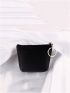 Clear Panel Heart Patch Decor Waterproof Coin Purse