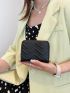 Chevron Detail Zip Around Coin Purse