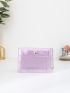 Clear Snap Button Flap Coin Purse