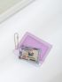 Clear Snap Button Flap Coin Purse
