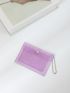 Clear Snap Button Flap Coin Purse