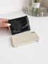 Crocodile Embossed Snap Button Card Holder
