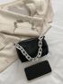 Mini Allover Rhinestone Decor Bucket Bag