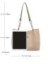 Letter Patch Decor Straw Bag