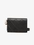 Quilted Snap Button Card Holder With Wristlet