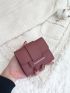 Letter Detail Fold Over Small Wallet