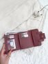 Letter Detail Fold Over Small Wallet