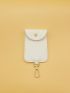 Litchi Embossed Snap Button Card Holder