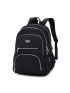 Letter Patch Decor Multi Zipper Functional Backpack