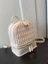 Quilted Detail Classic Backpack