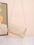 Metallic Chain Flap Square Bag