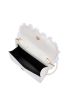 Butterfly Appliques Faux Pearl Decor Frill Trim Square Bag