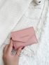 Letter Detail Flap Small Wallet