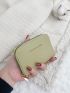 Letter Embossed Zipper Around Card Holder