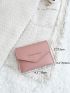 Letter Detail Flap Small Wallet