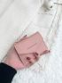 Letter Detail Flap Small Wallet