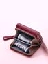 Heart Embroidery Fold Over Purse