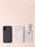 Letter Graphic Passport Case With Luggage Tag