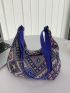 Geometric Pattern Hobo Bag