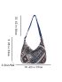 Geometric Pattern Hobo Bag