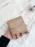 Crocodile Embossed Flap Coin Purse
