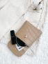 Crocodile Embossed Flap Coin Purse
