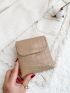 Crocodile Embossed Flap Coin Purse