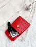 Crocodile Embossed Flap Coin Purse
