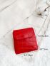 Crocodile Embossed Flap Coin Purse