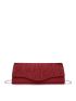 Rhinestone Decor Flap Square Bag