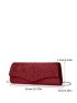 Rhinestone Decor Flap Square Bag