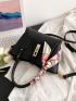 Twilly Scarf Decor Twist Lock Square Bag With Inner Pouch