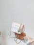 Mini Letter Graphic Flap Chain Square Bag