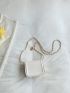 Mini Letter Graphic Flap Chain Square Bag