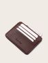 Letter & Litchi Embossed Card Holder