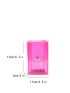 Letter Print Phone Wallet Neon Pink Chain Strap