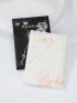 2pcs Marble & Letter Graphic Passport Cases